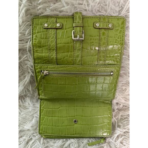 Michael Kors “Natasha” croc embossed leather wallet. - Picture 8 of 11